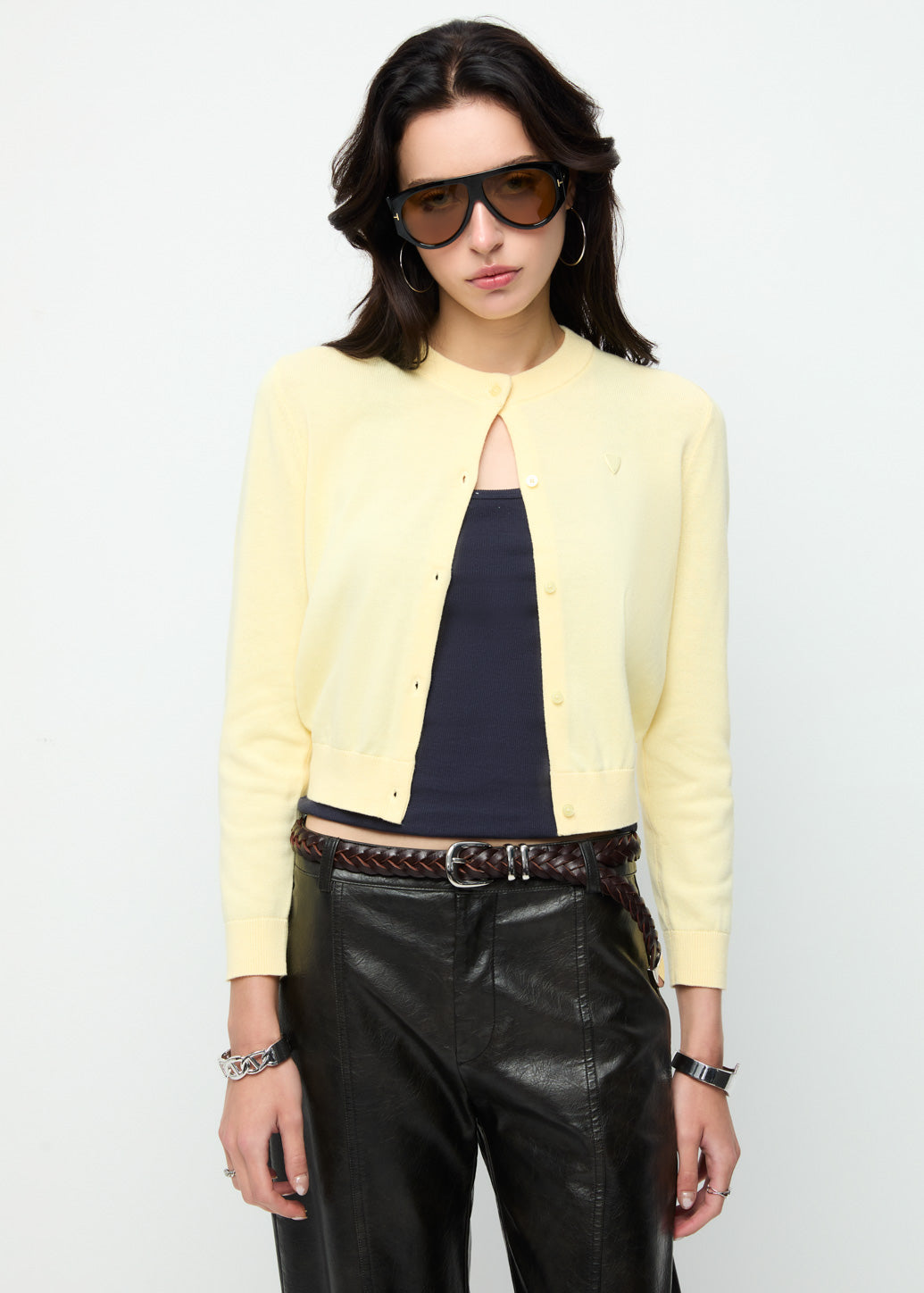 BASIC SIGNATURE KNITTED CARDIGAN