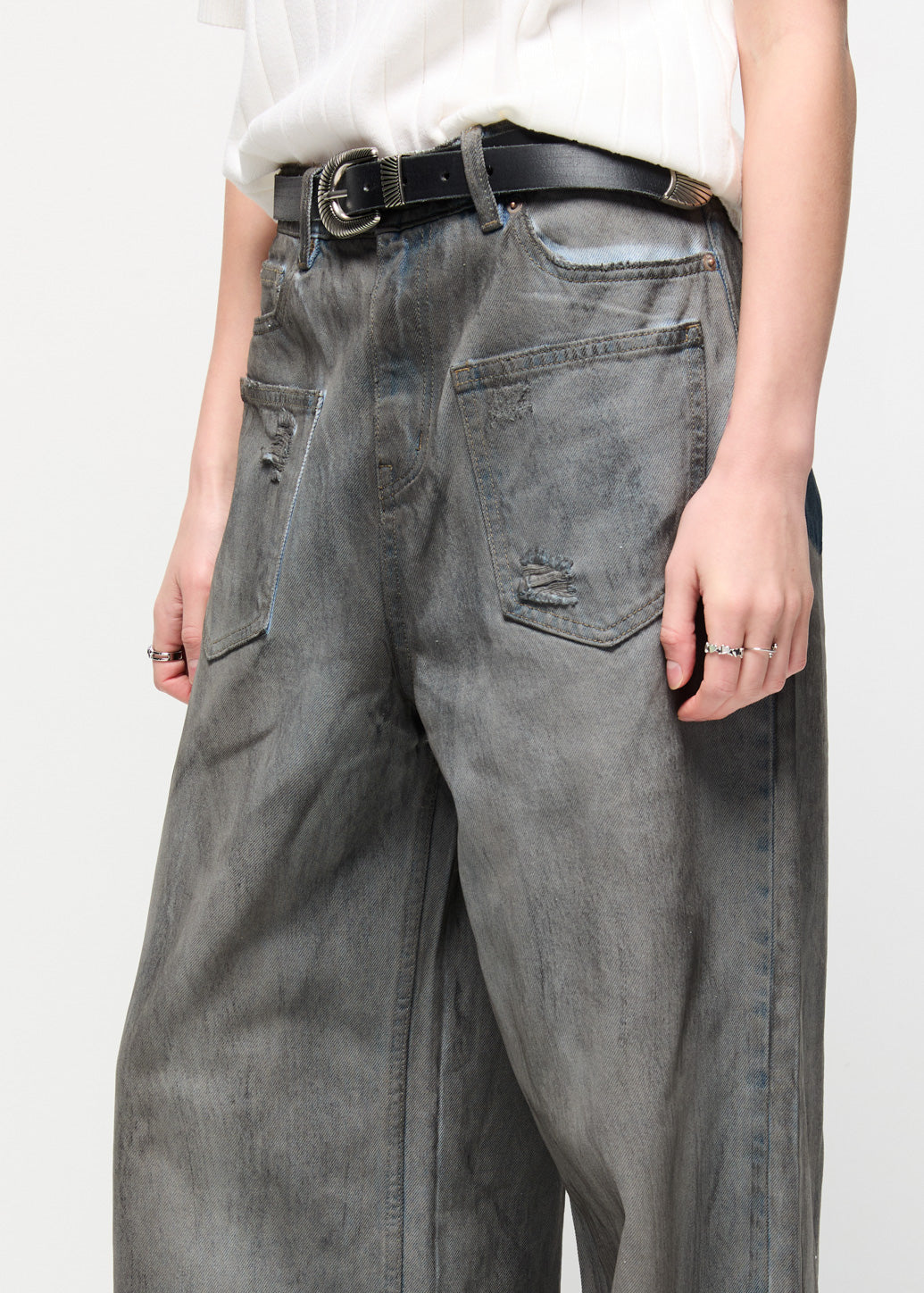 HIGH-WAIST SUPER WIDE JEANS Blue / 29