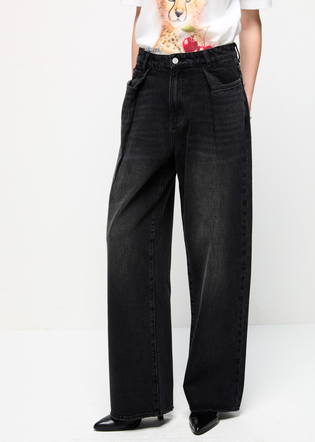 BLACK BAGGY JEANS Black / 29