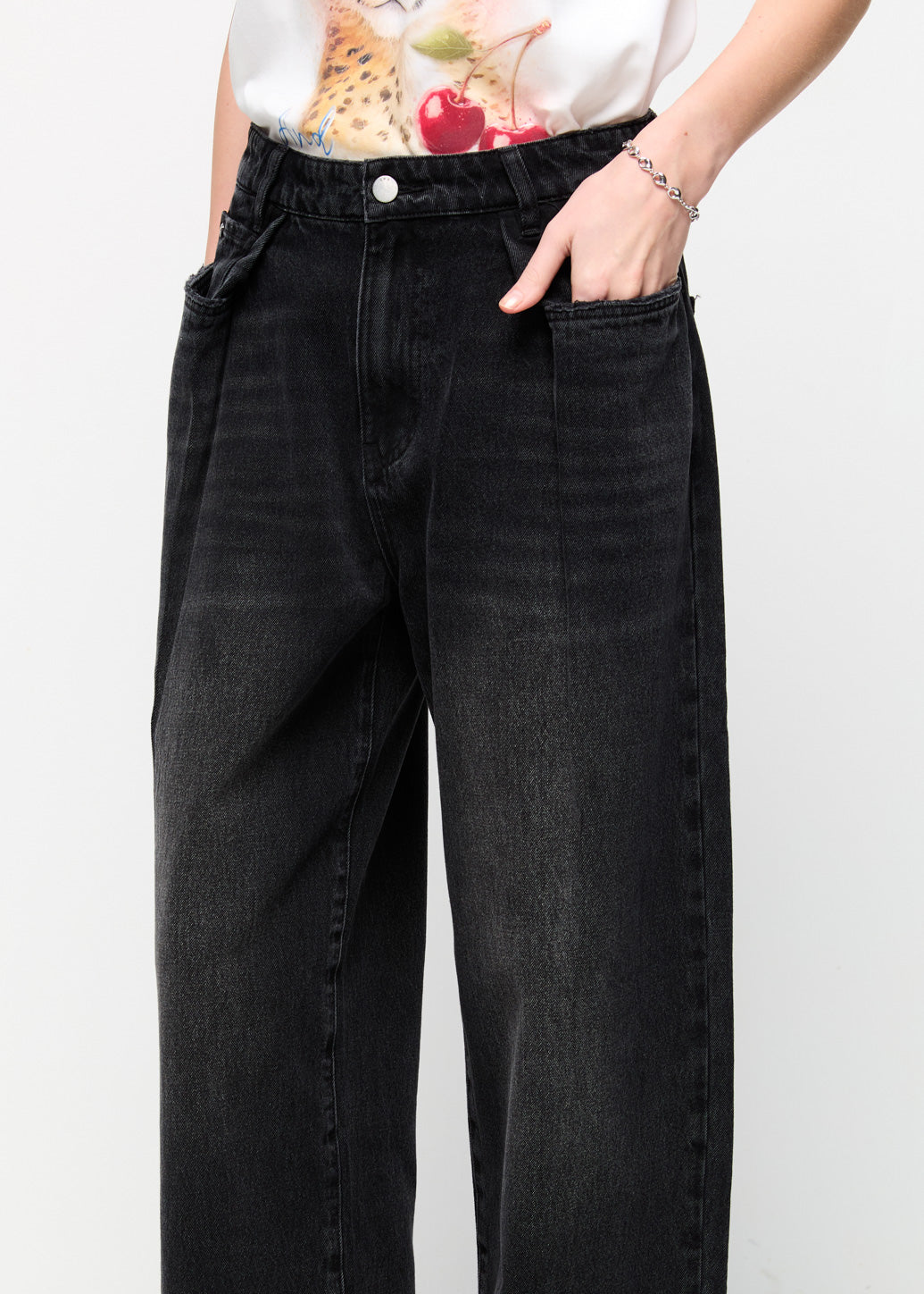 BLACK BAGGY JEANS Black / 29