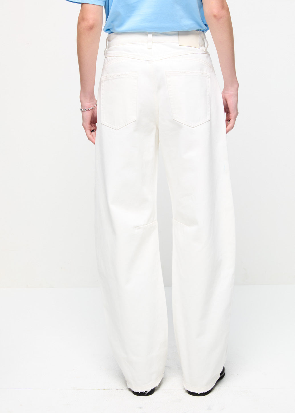 MID-RISE BARREL JEANS White / 29