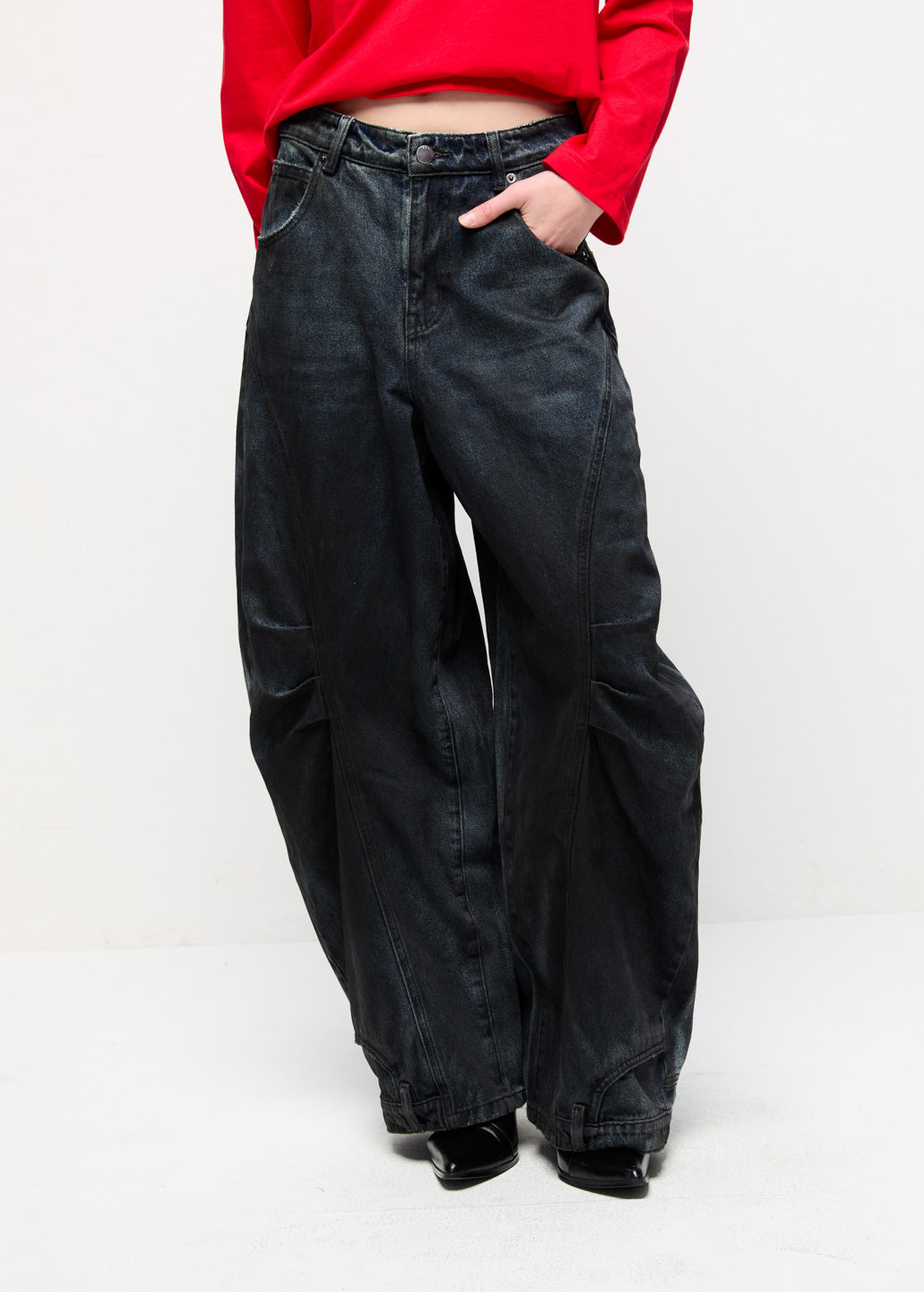OVERSIZED BALLOON JEANS Navy / 29
