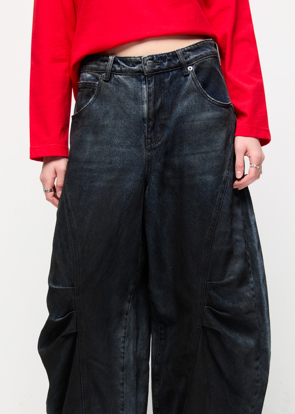 OVERSIZED BALLOON JEANS Navy / 29