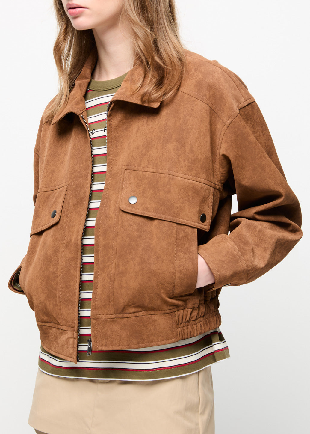 MODERN SUEDE JACKET Brown / L