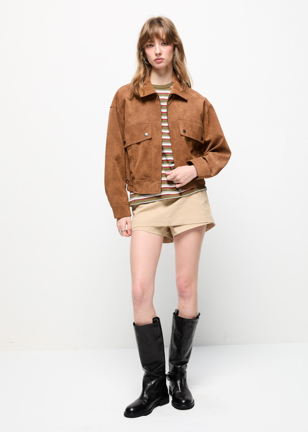 MODERN SUEDE JACKET Brown / L