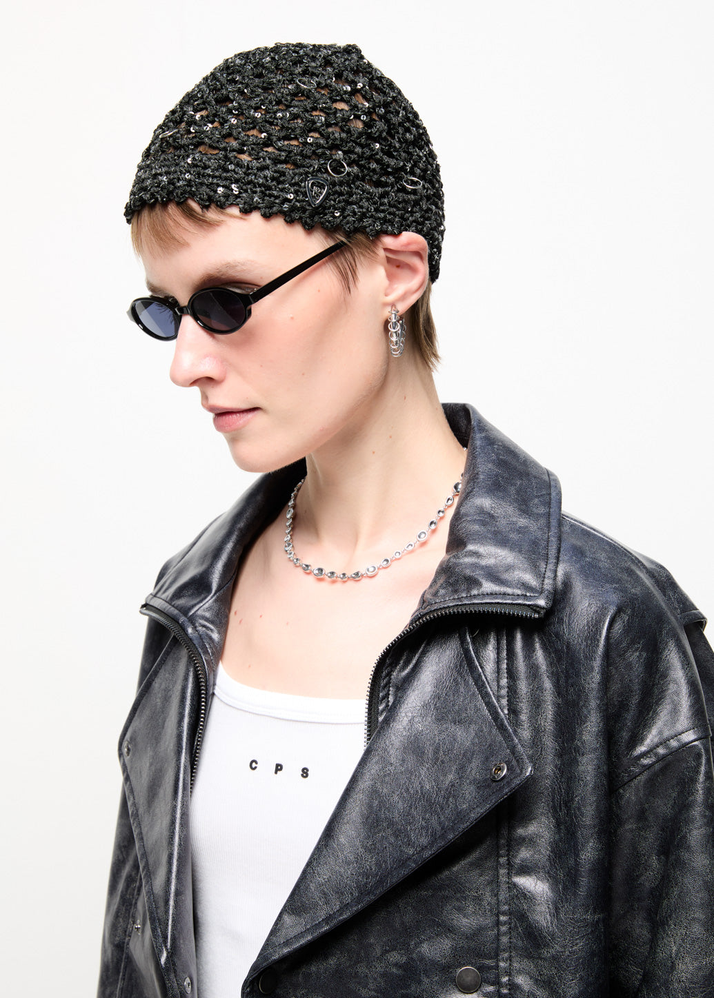 OVERSIZED BIKER JACKET Black / L