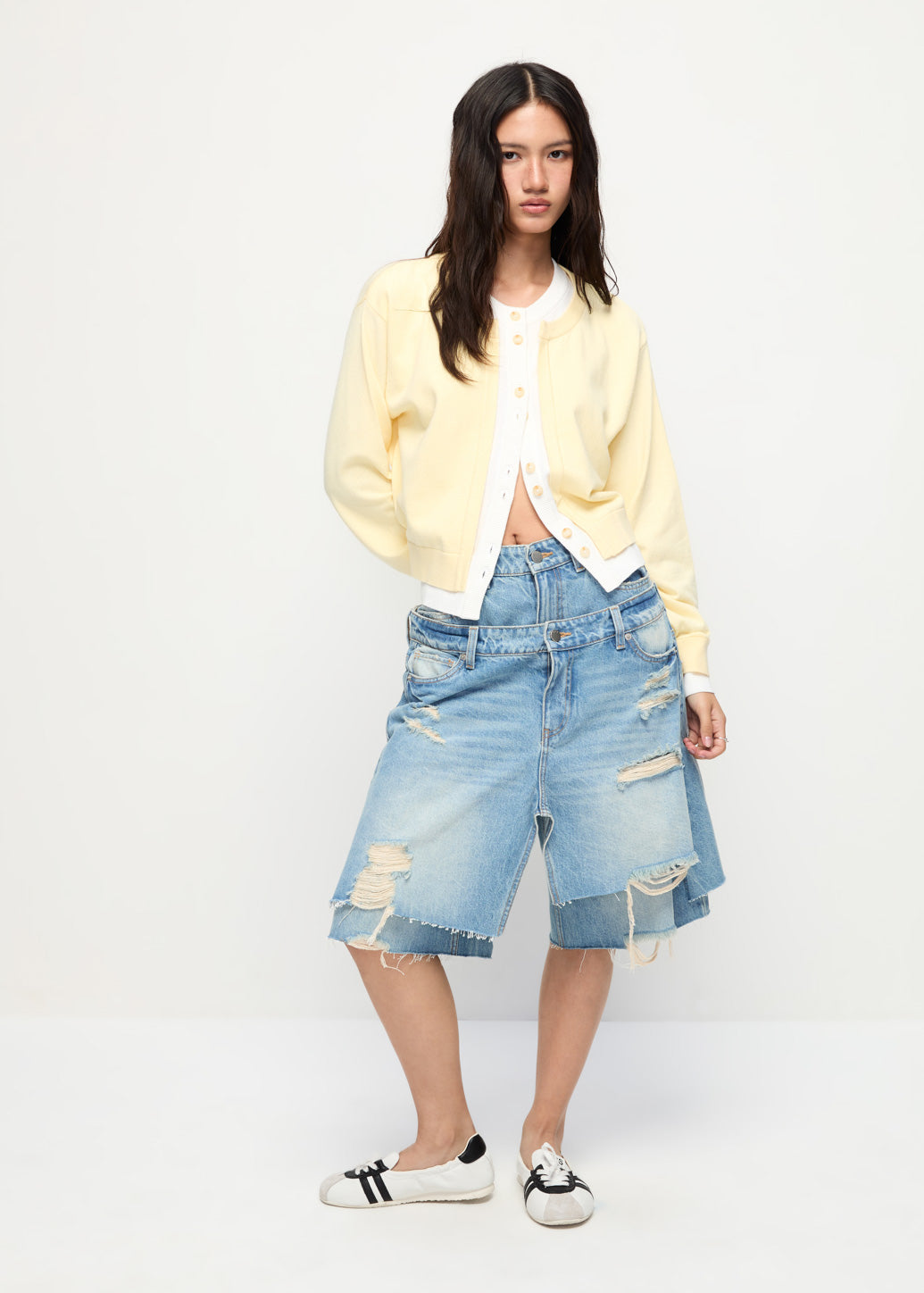 DOUBLE LAYER CARDIGAN