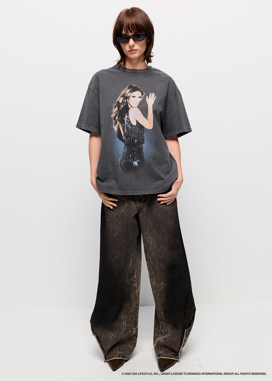 CELINE DION WASHED GRAPHIC TEE