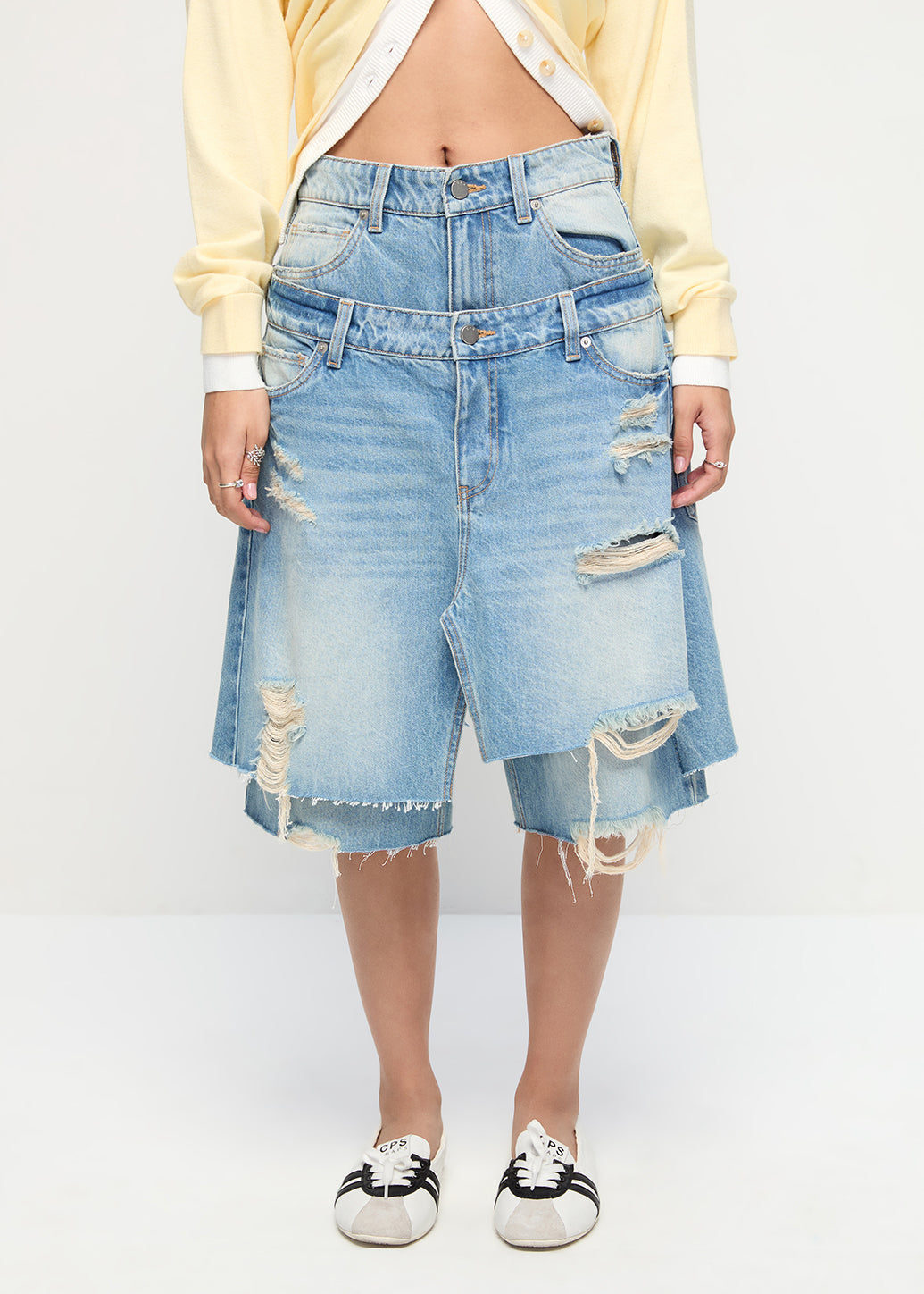 DOUBLE-LAYER DESTROYED JORTS