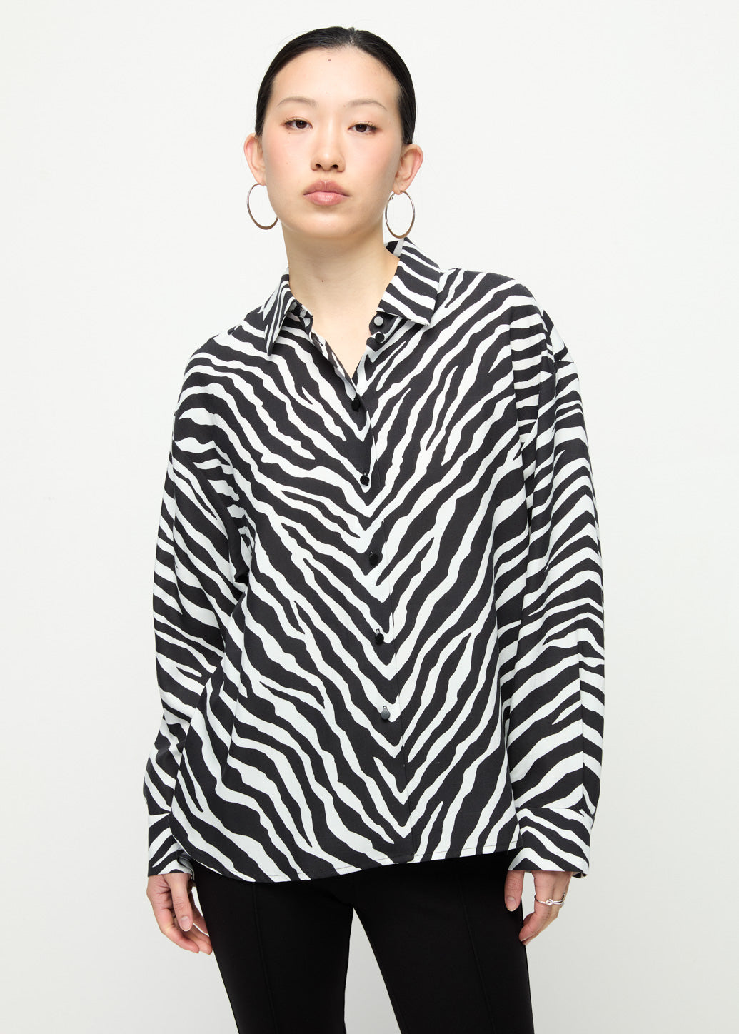 OVERSIZED ZEBRA PRINT SHIRT