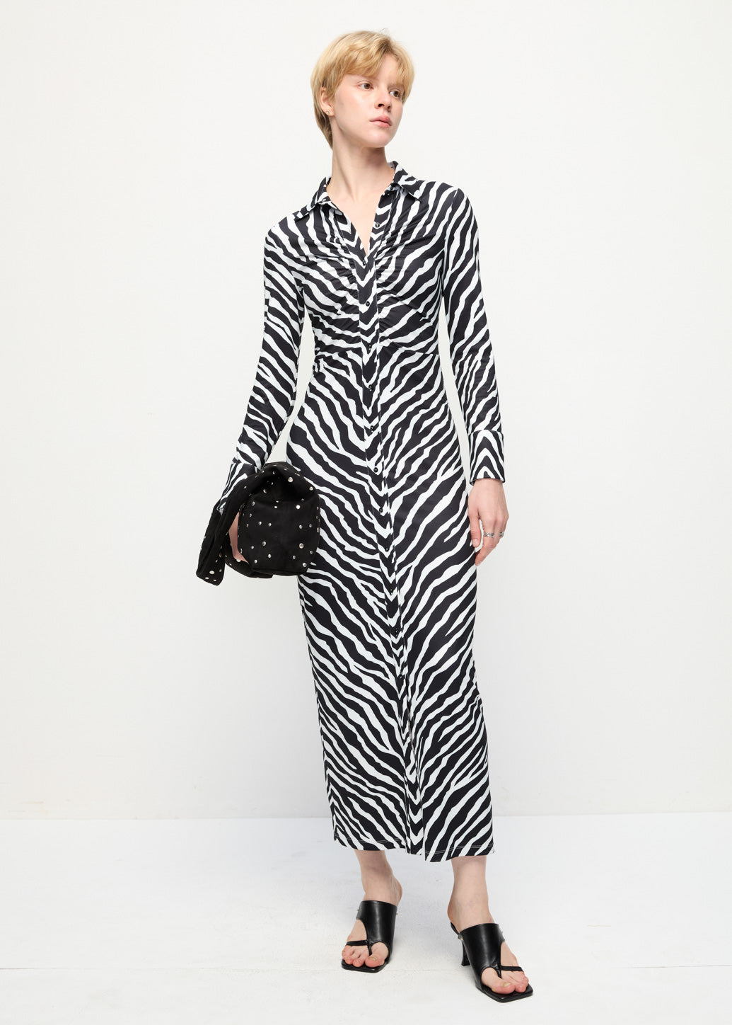 ZEBRA PRINT SHIRT DRESS