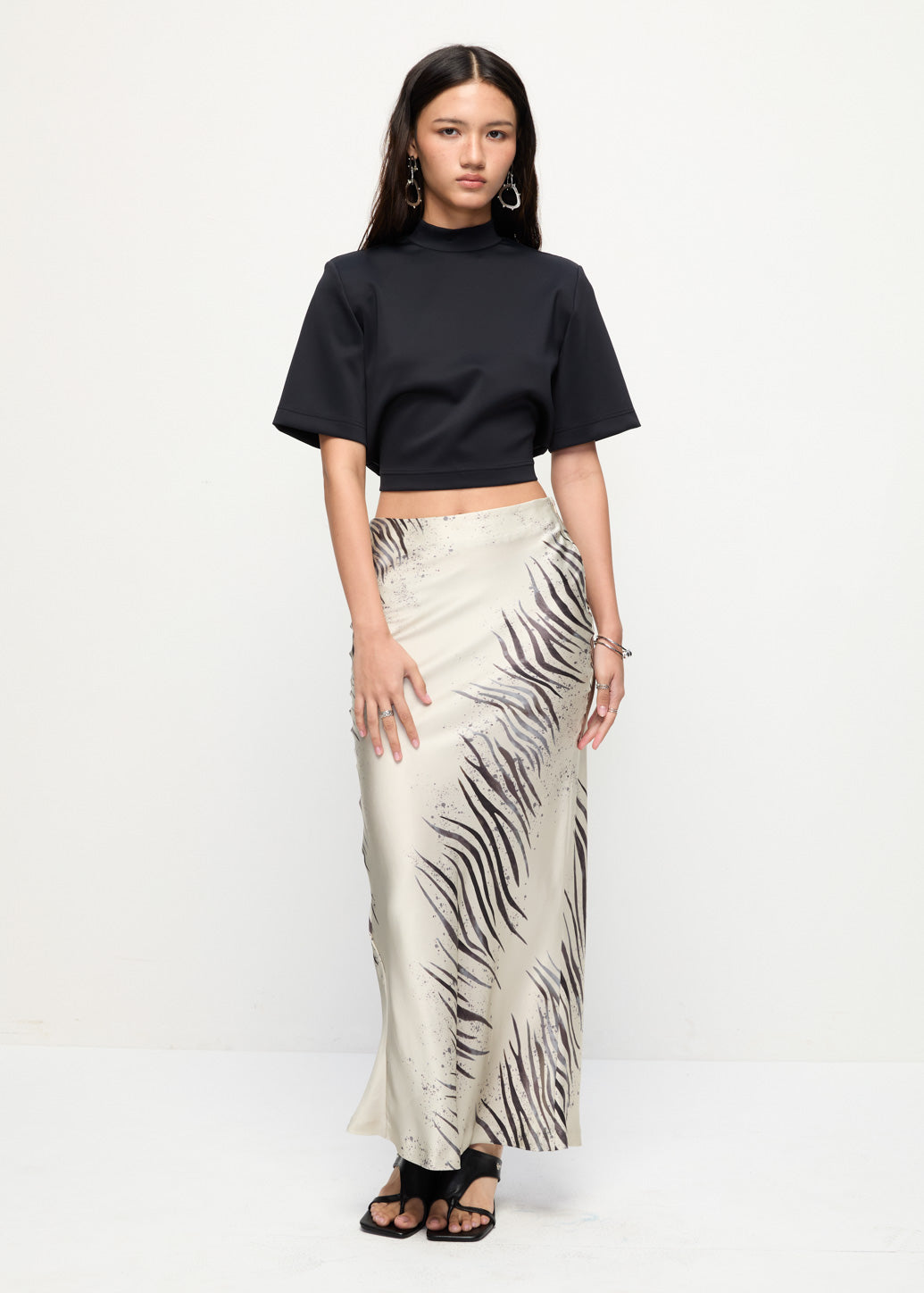 ZEBRA PLACEMENT PRINTED SKIRT