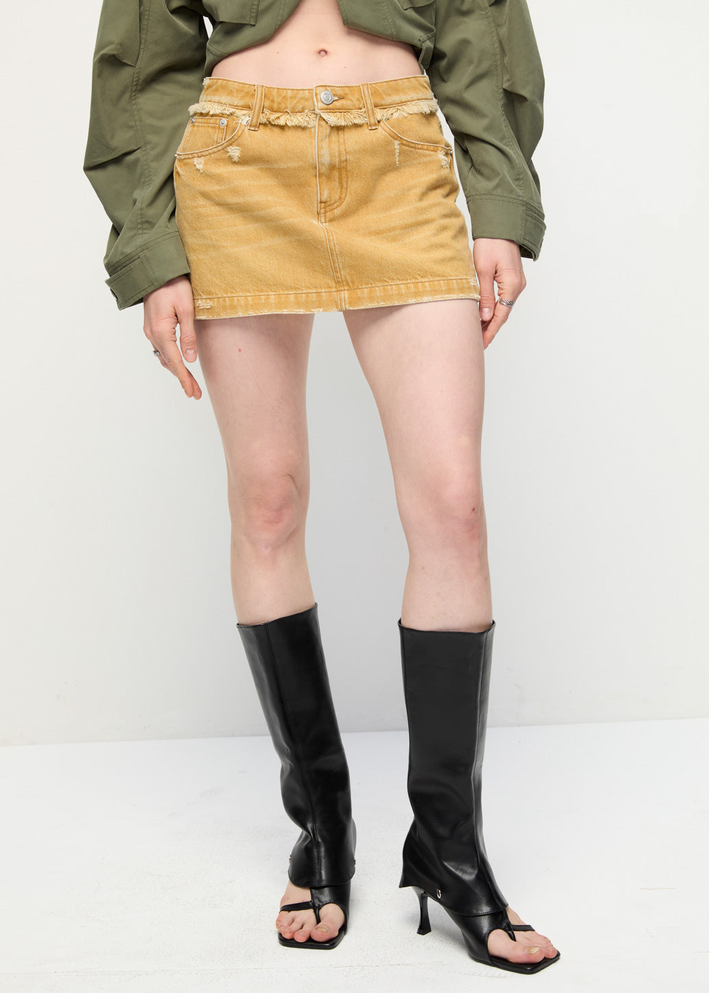 RAW EDGE MINI SKIRT