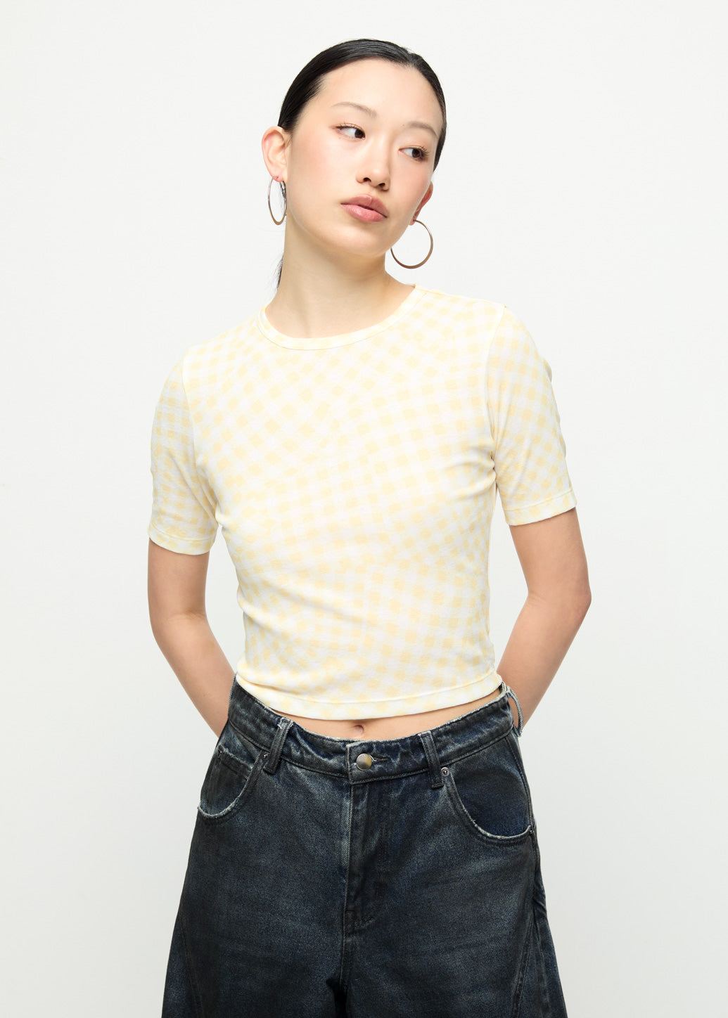 GINGHAM TEE