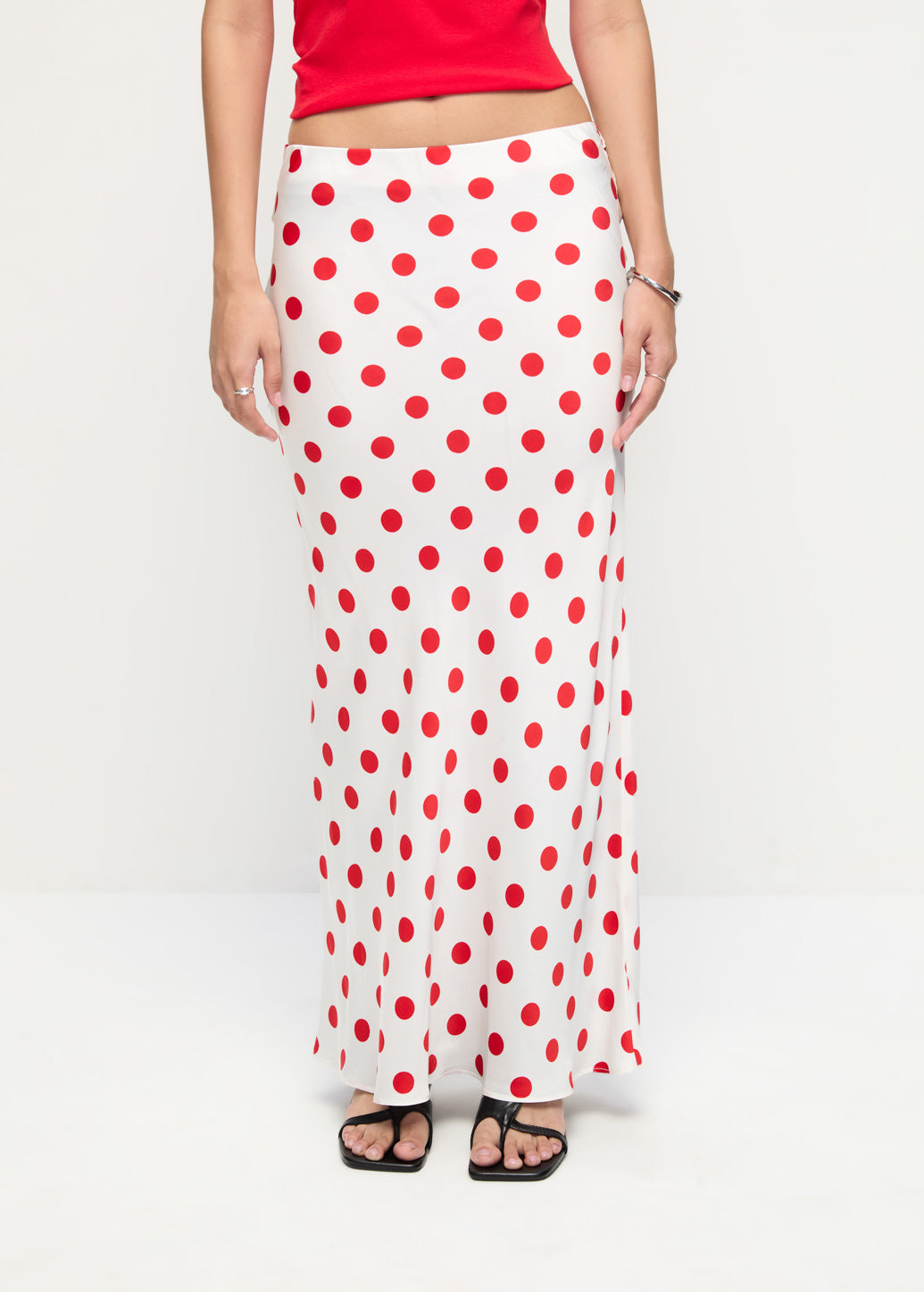 POLKA DOT MAXI SKIRT
