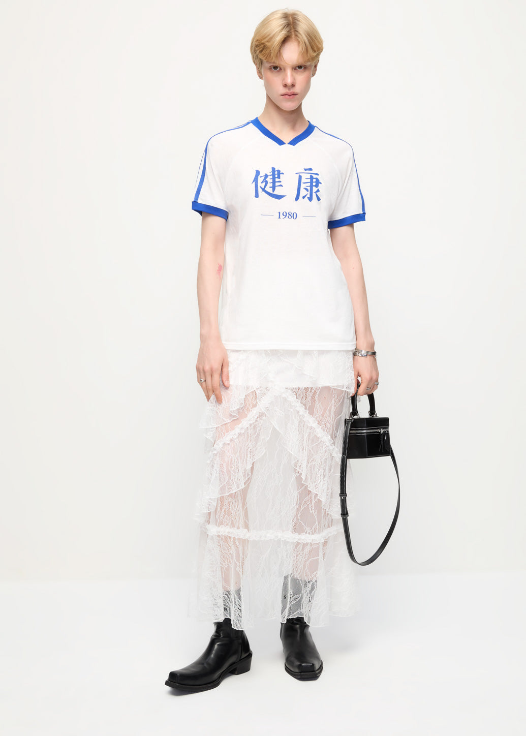 TIERED RUFFLE MAXI SKIRT