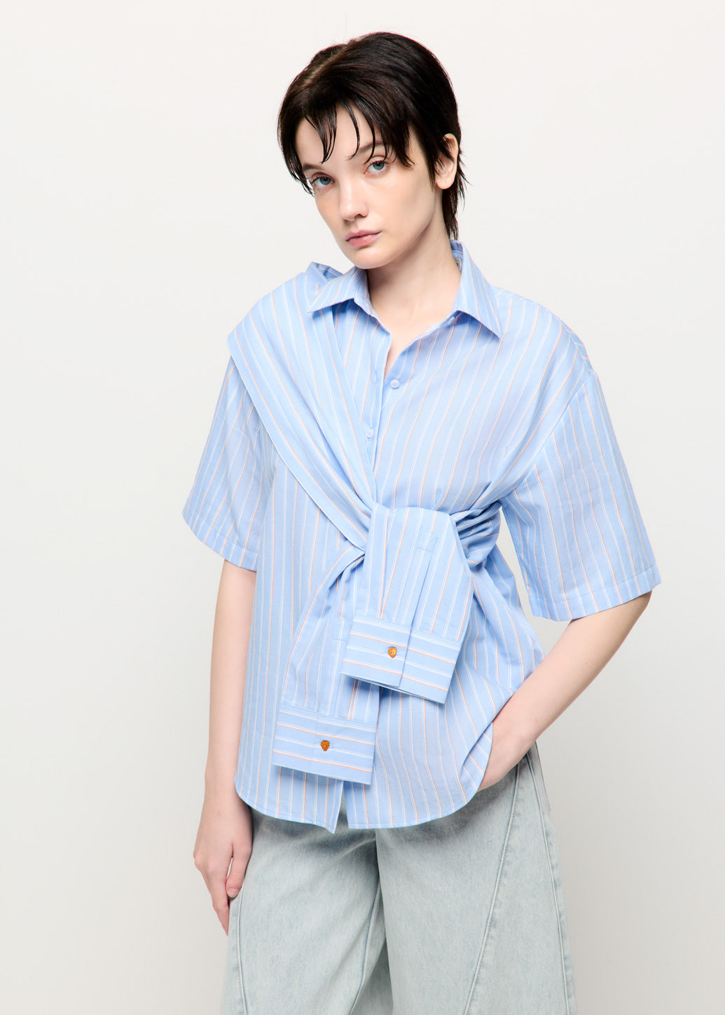 LAYERED STRIPE SHIRT