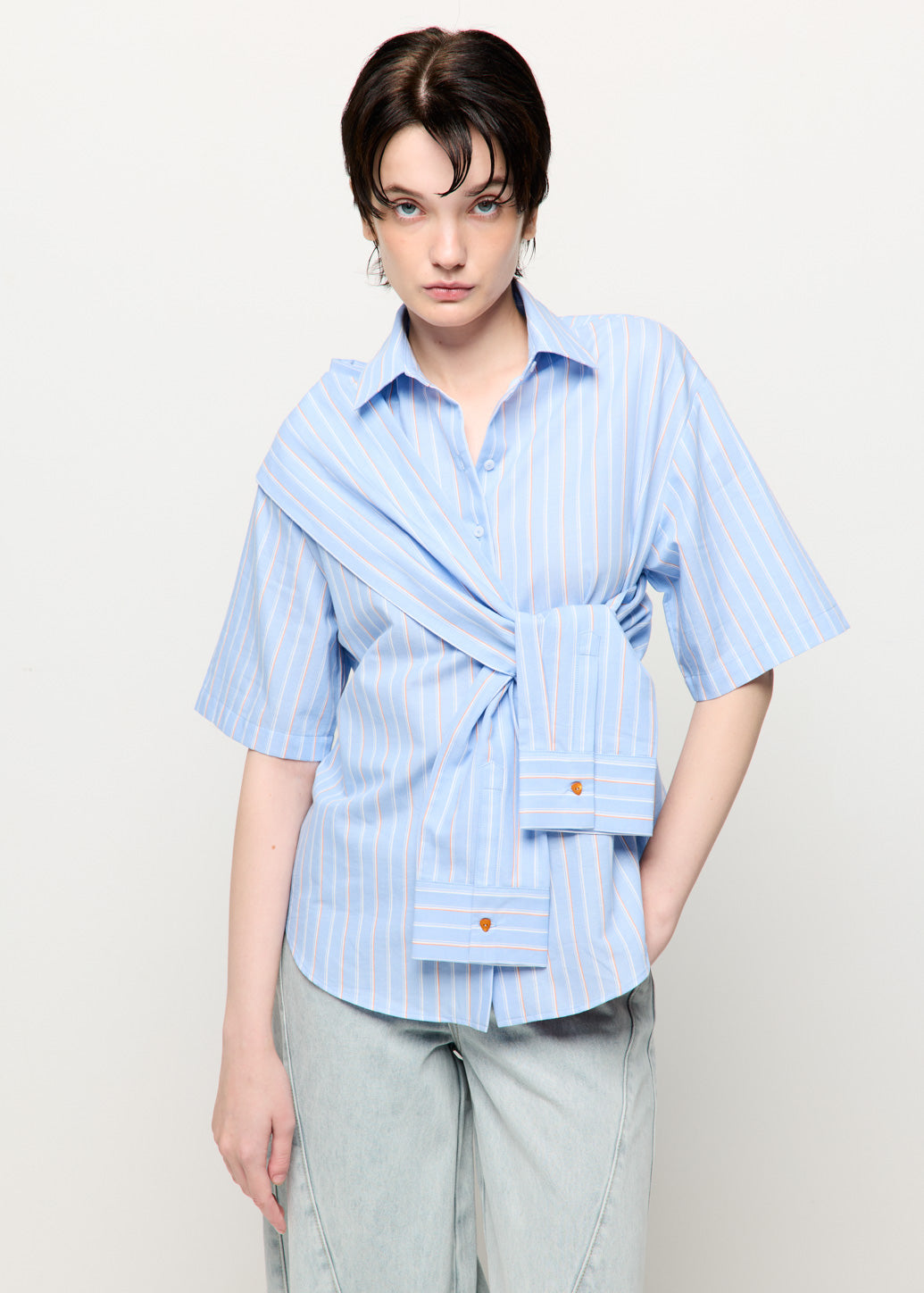 LAYERED STRIPE SHIRT