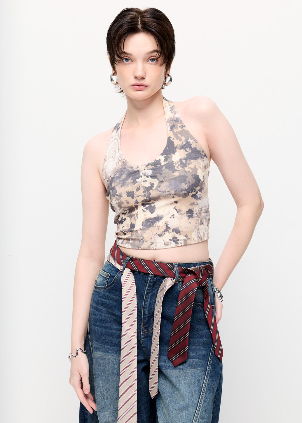 CAMOFLAGE HALTER TOP