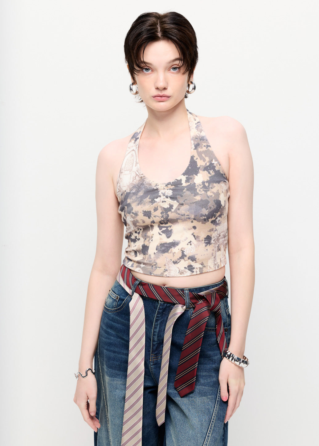 CAMOFLAGE HALTER TOP