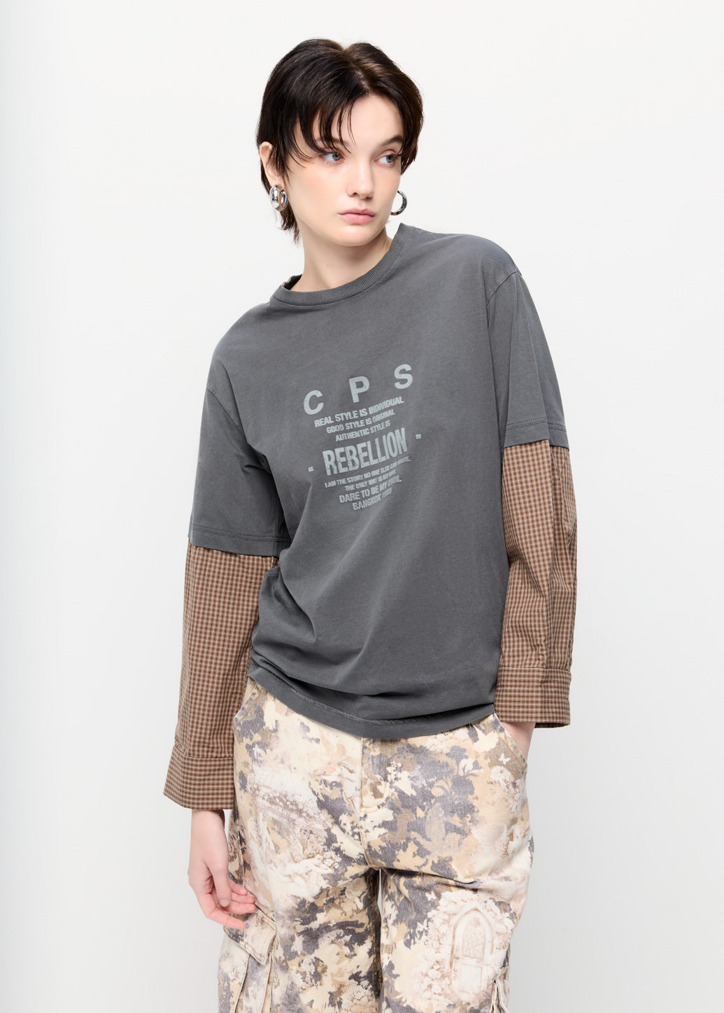 WASHED LAYERED OVERSIZED T-SHIRT