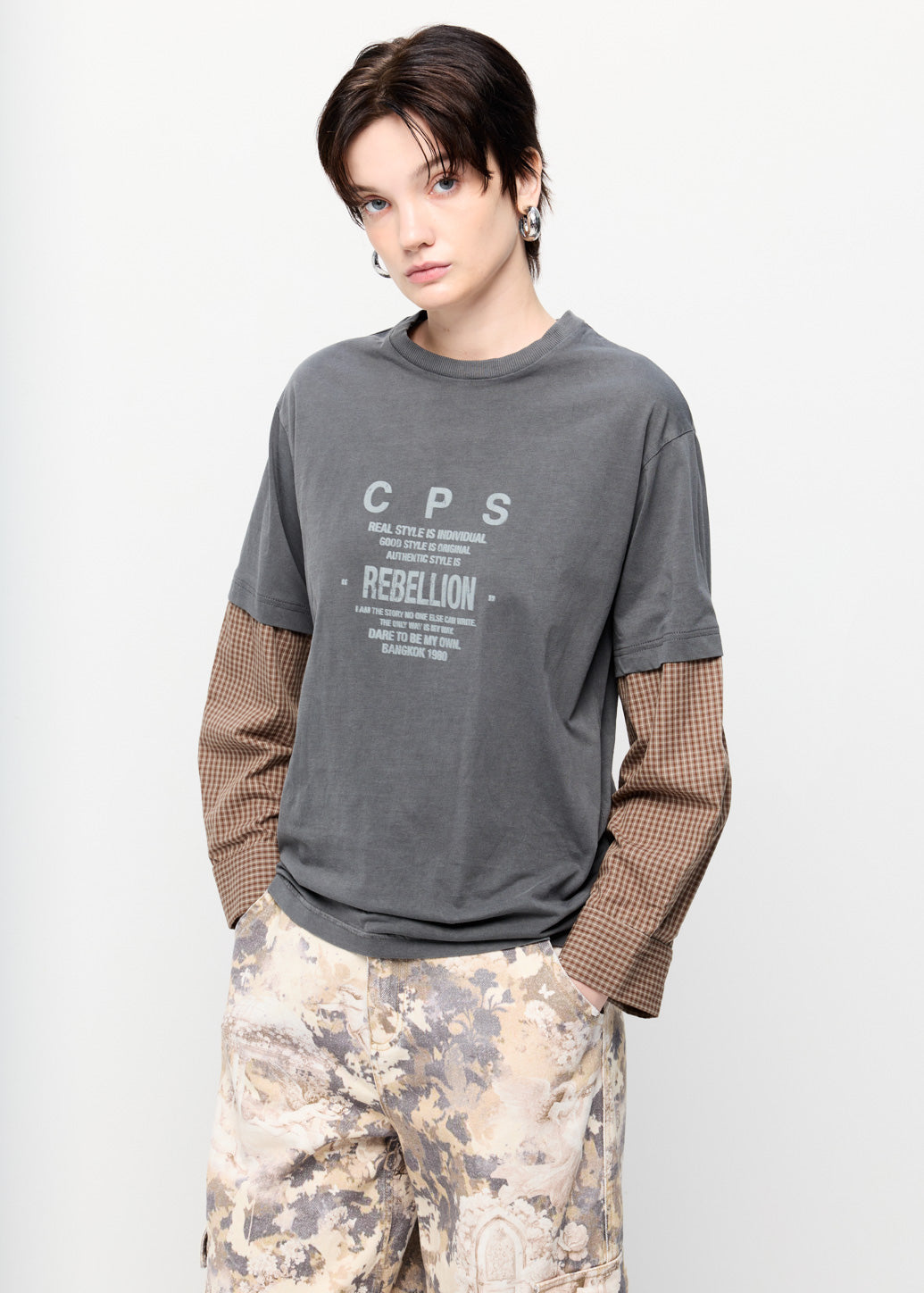 WASHED LAYERED OVERSIZED T-SHIRT