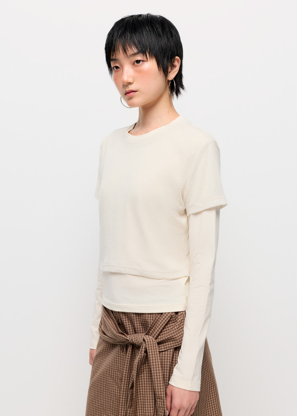 DOUBLE-LAYER LONG SLEEVE TOP
