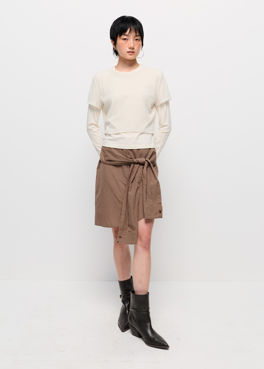 DOUBLE-LAYER LONG SLEEVE TOP