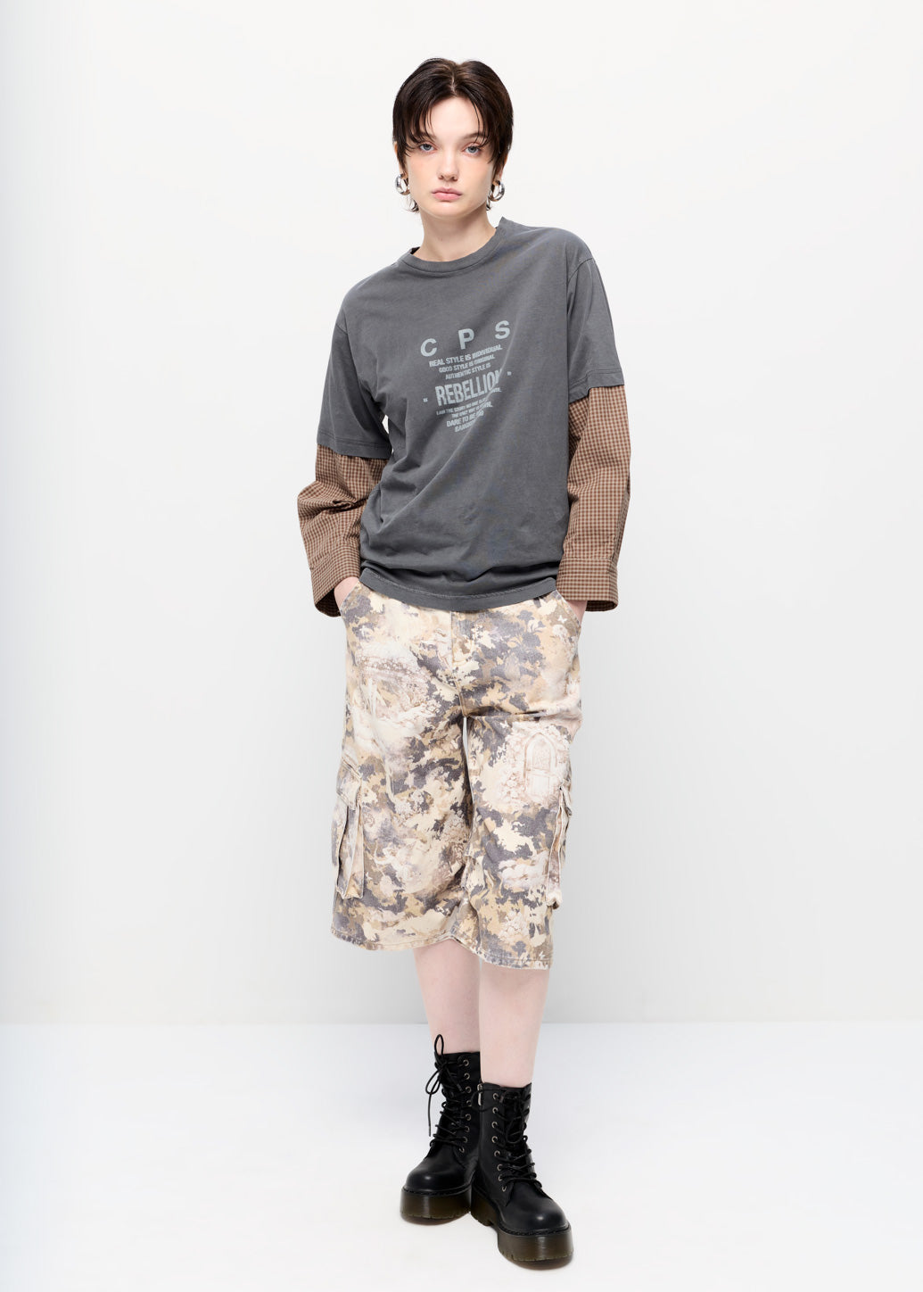 CAMOFLAGE CARGO SHORTS