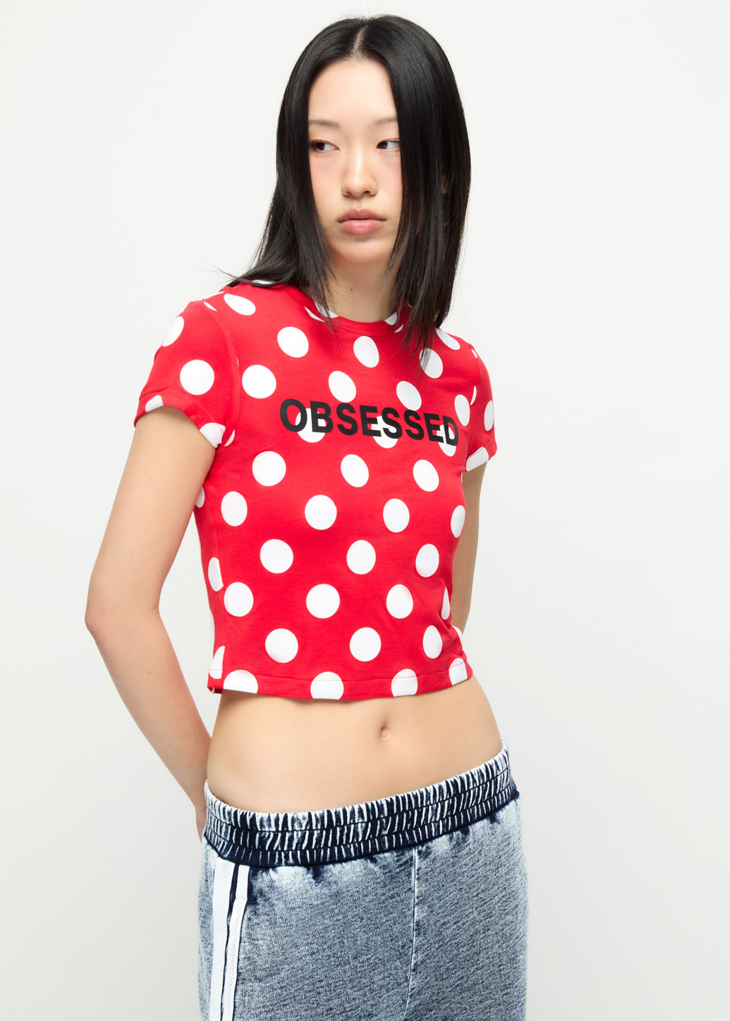 LOVE ADDICT POLKA DOT RED TEE