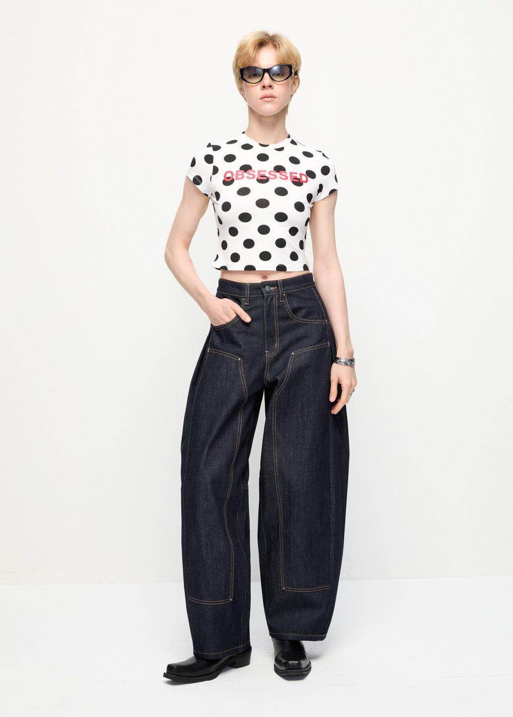 LOVE ADDICT POLKA DOT TEE