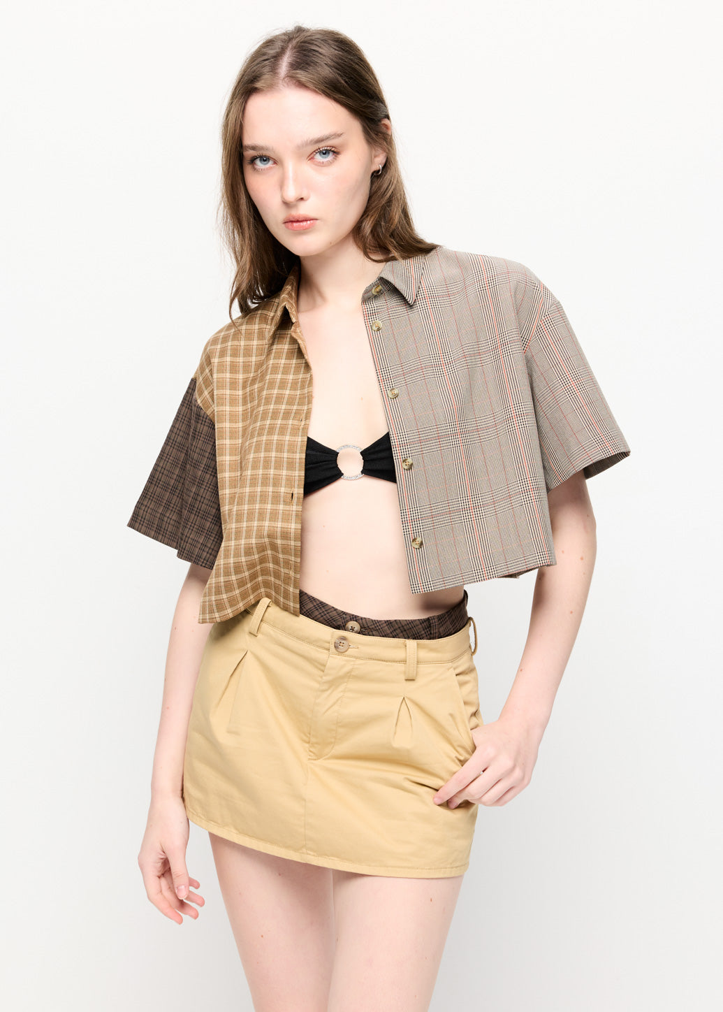 CHECKED PATCHWORK SHIRT