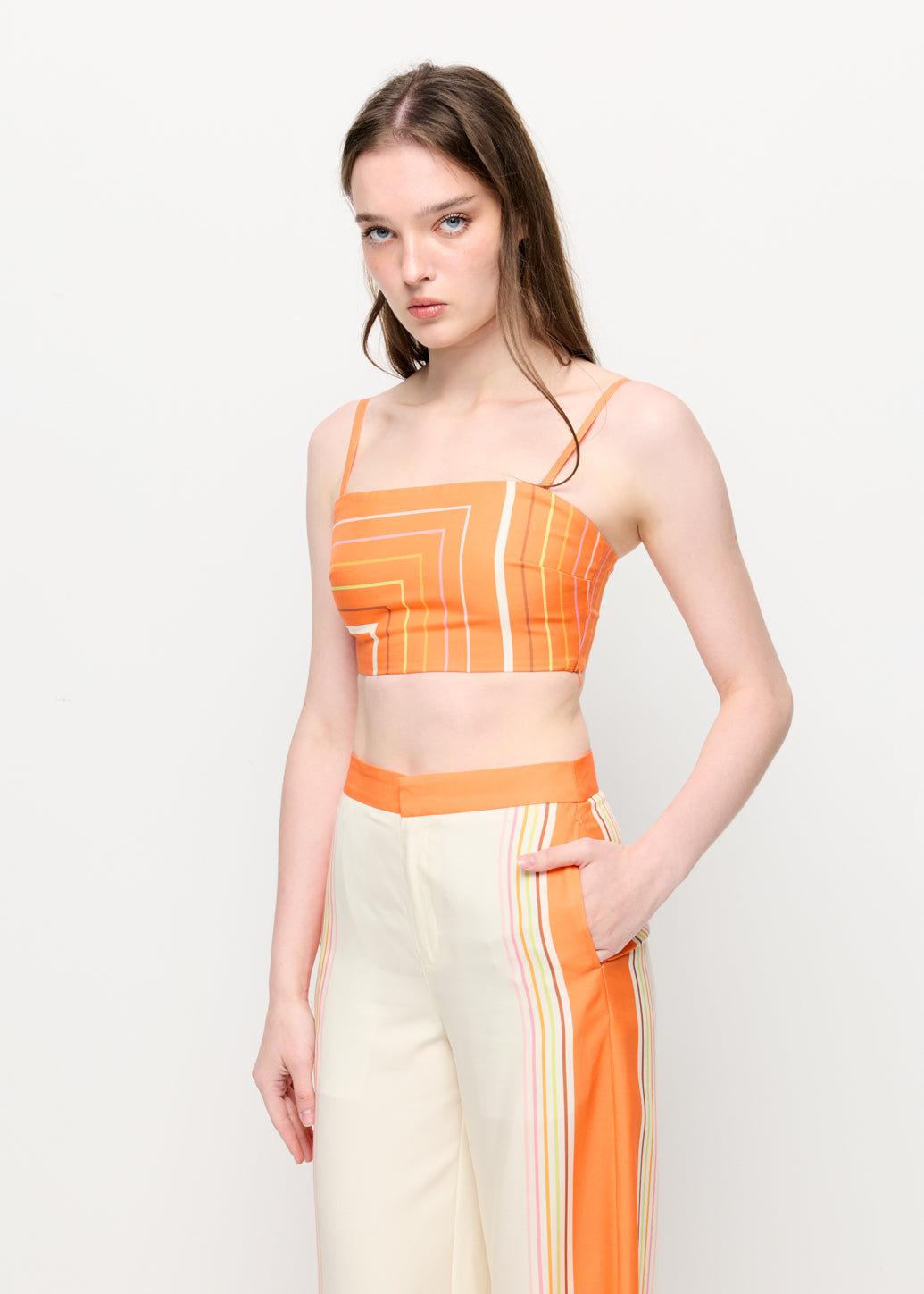 STRIPE CROP CAMISOLE TOP