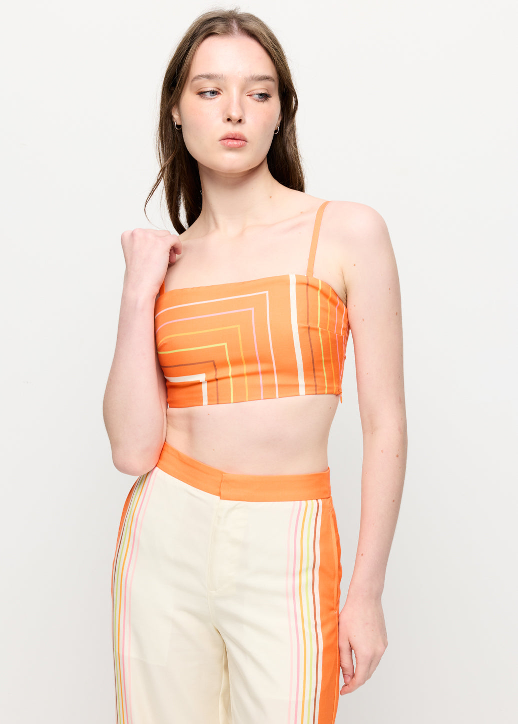 STRIPE CROP CAMISOLE TOP