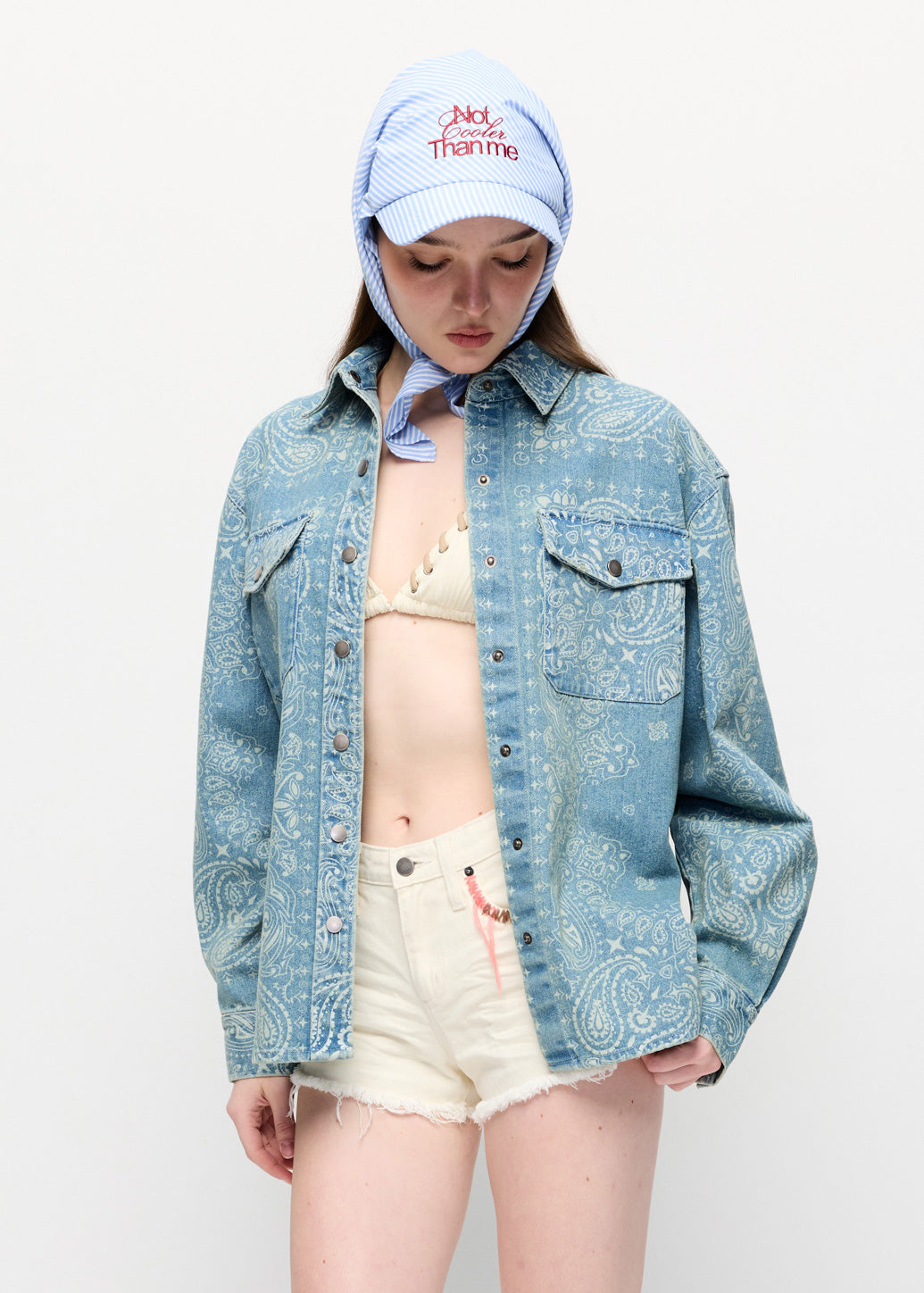 PAISLEY PRINTED DENIM SHIRT