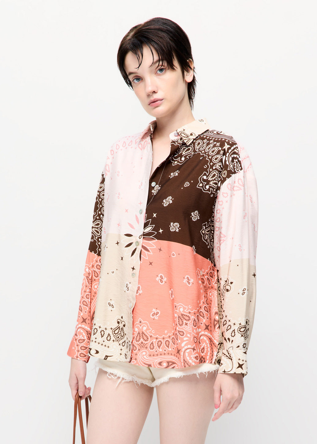 OVERSIZED PAISLEY PRINTED SHIRT