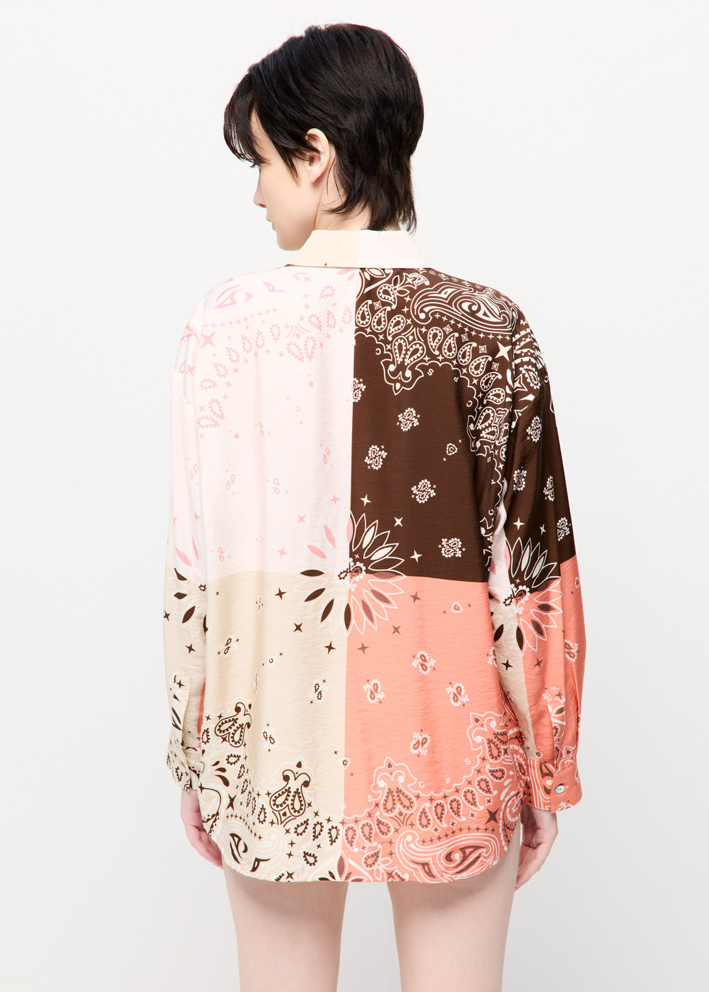 OVERSIZED PAISLEY PRINTED SHIRT
