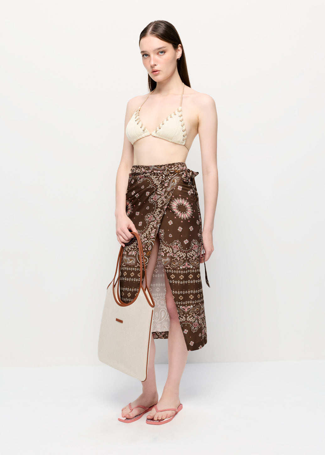 PAISLEY MAXI WRAP SKIRT