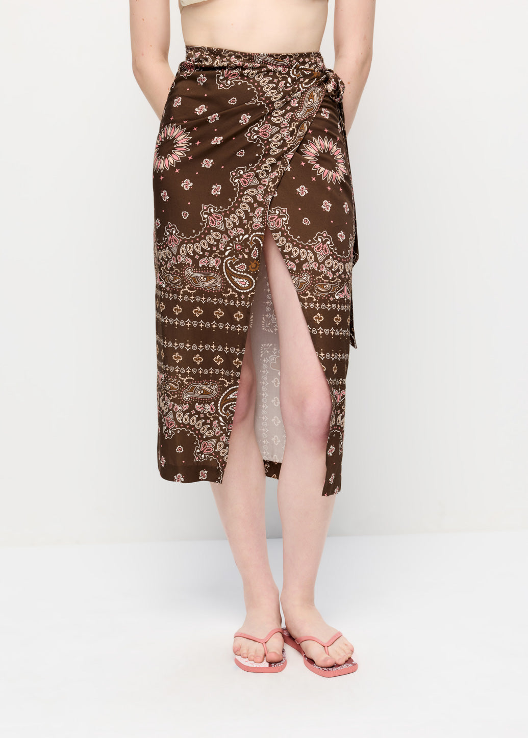 PAISLEY MAXI WRAP SKIRT