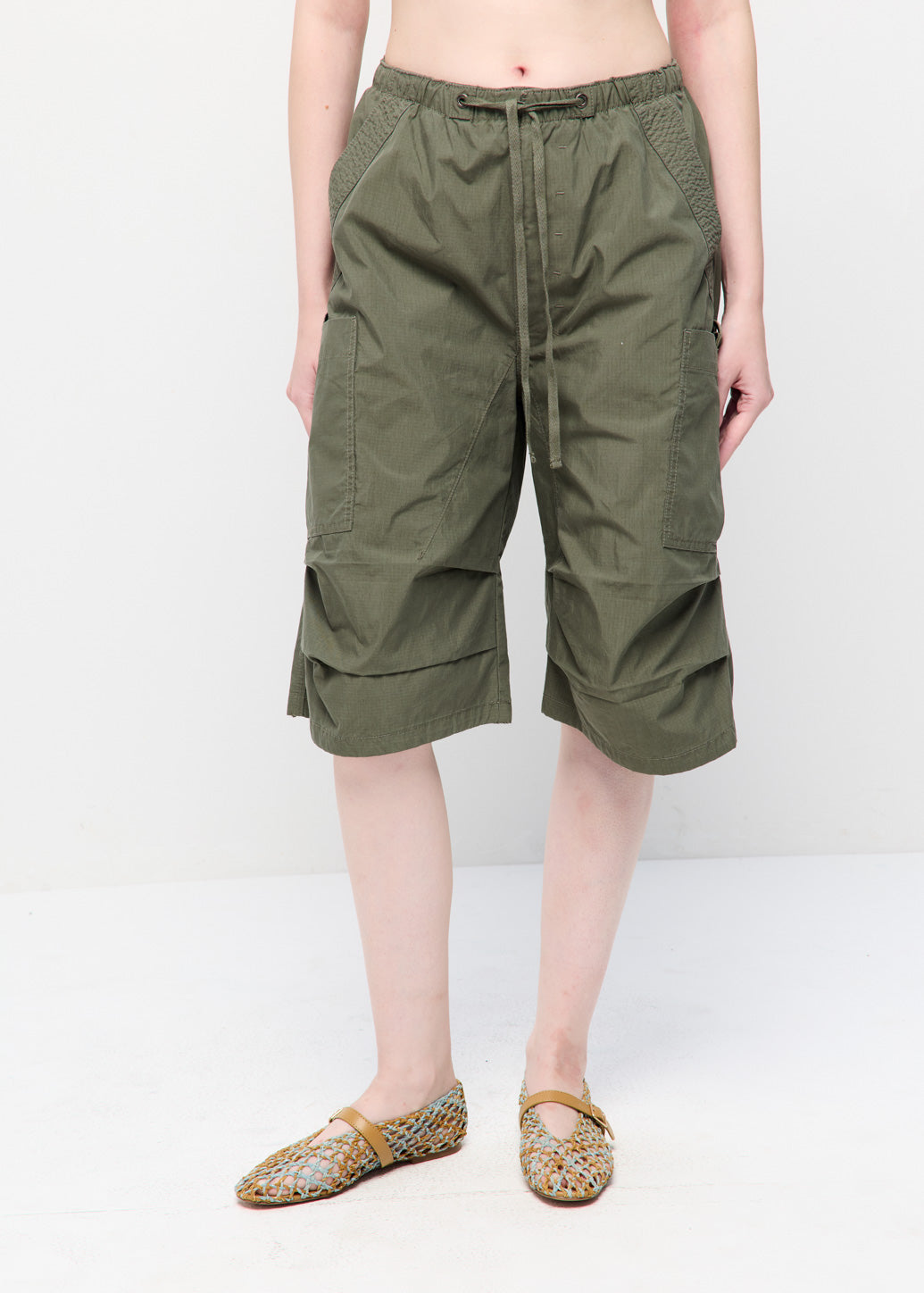 DRAWSTRING CARGO SHORTS