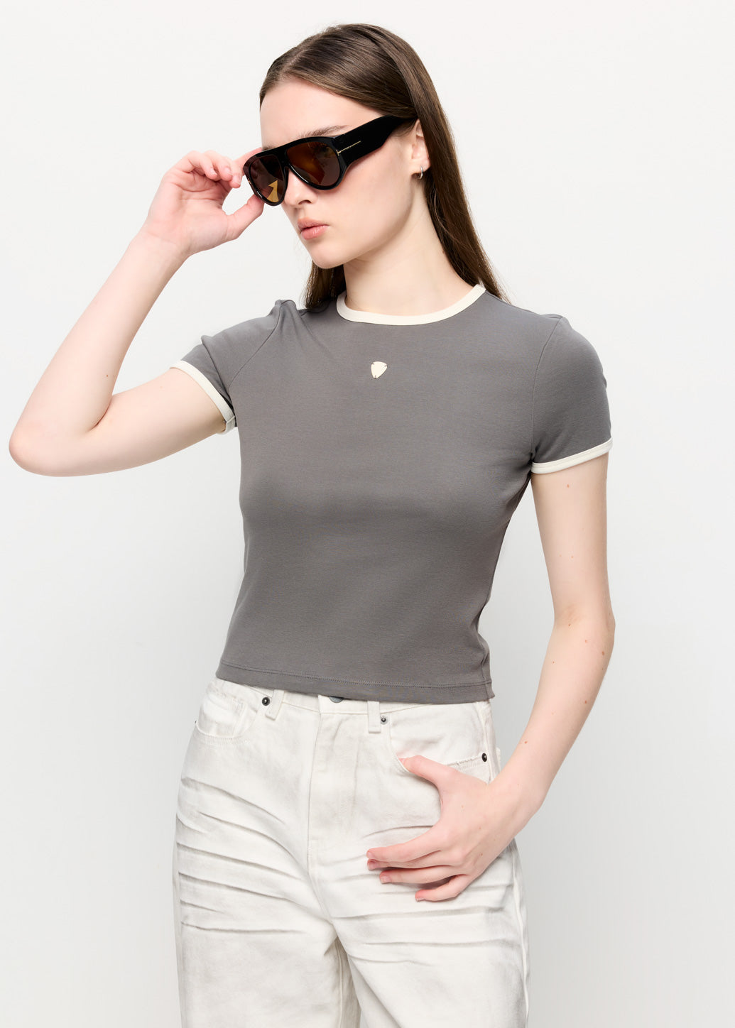 RIBBED FITTED BABY TEE