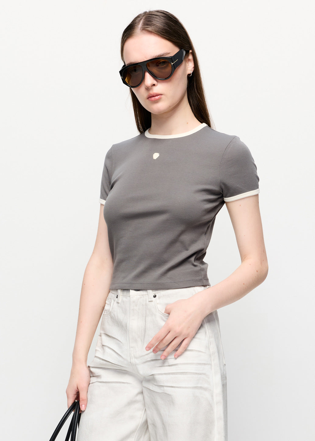 RIBBED FITTED BABY TEE