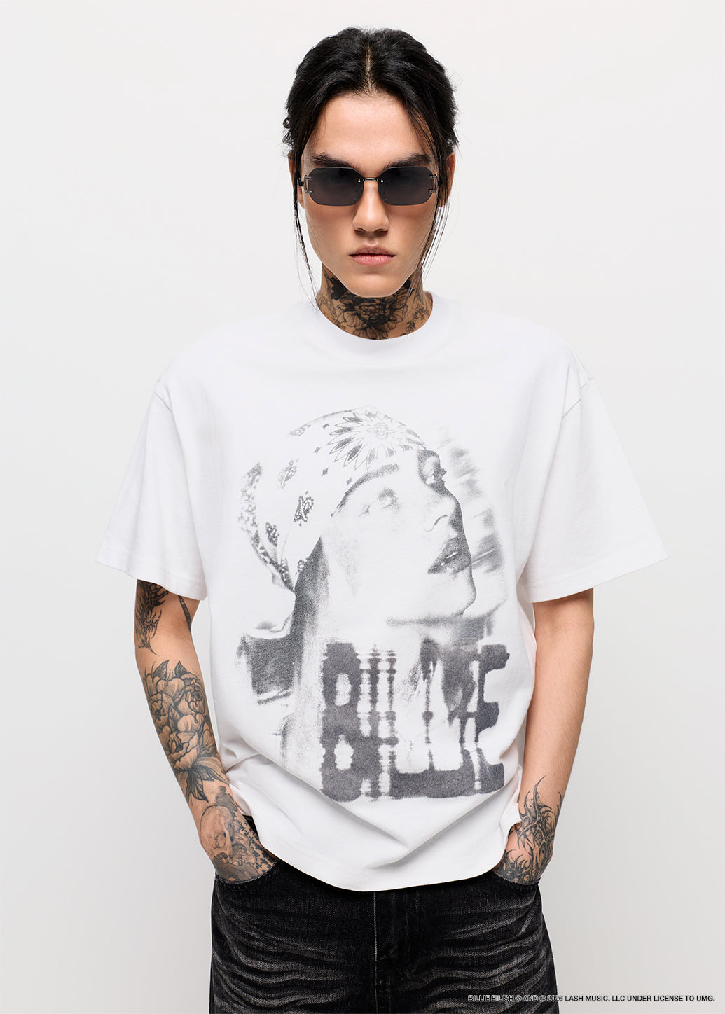 BILLIE EILISH OVERSIZED GRAPHIC BAND TEE