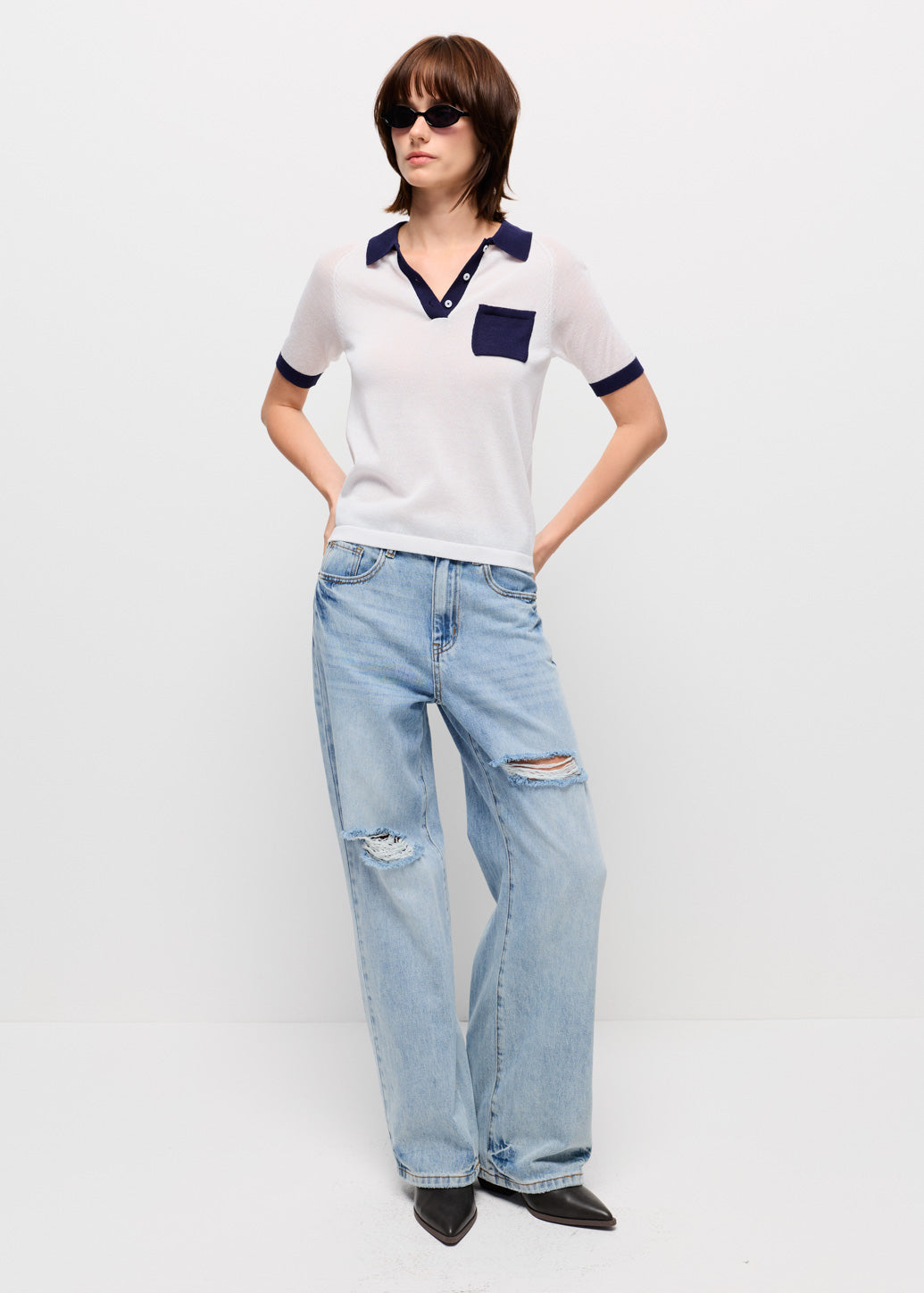 RAGLAN SLEEVE POLO SHIRT