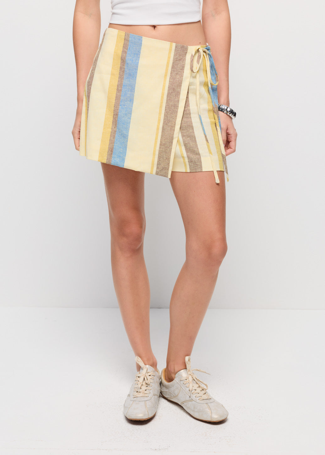MULTI-STRIPED MINI SKORT