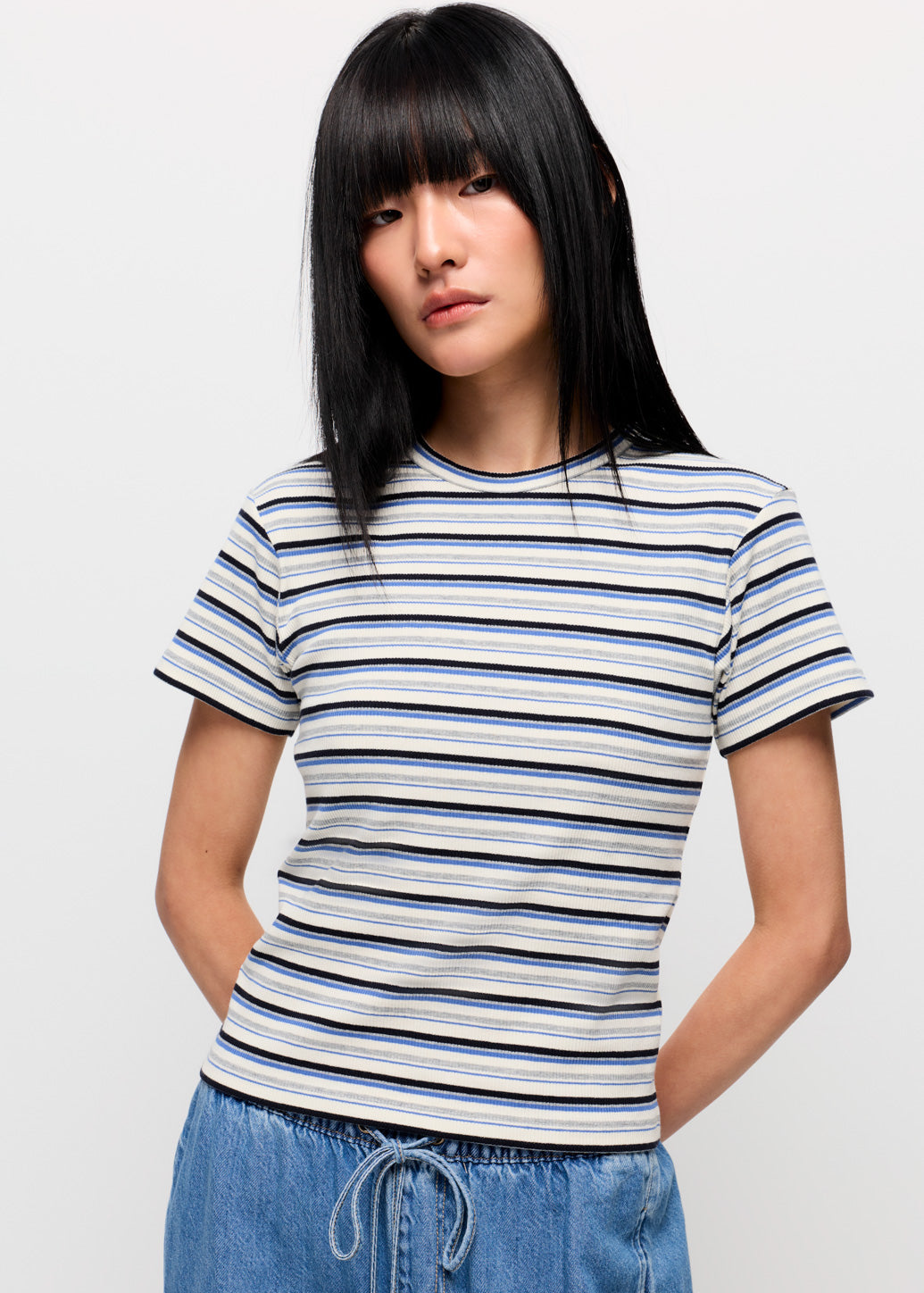 RELAXED-FIT STRIPED TEE