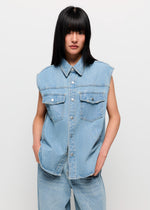 OVERSIZED DENIM BLOUSE