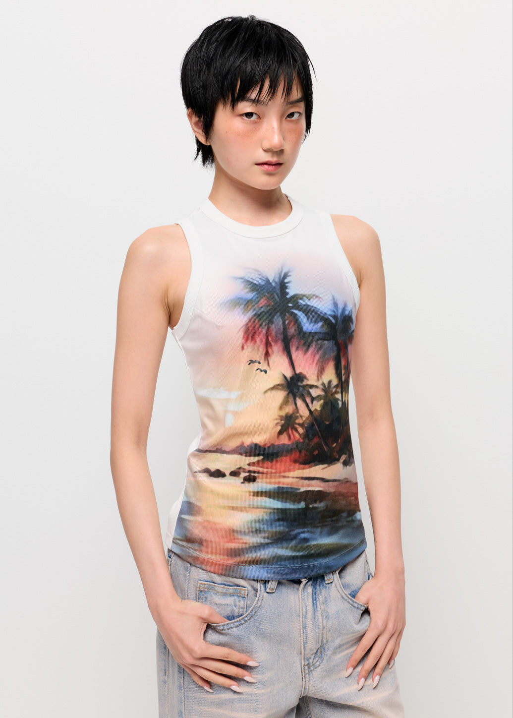 ISLAND PRINTED TANK TOP