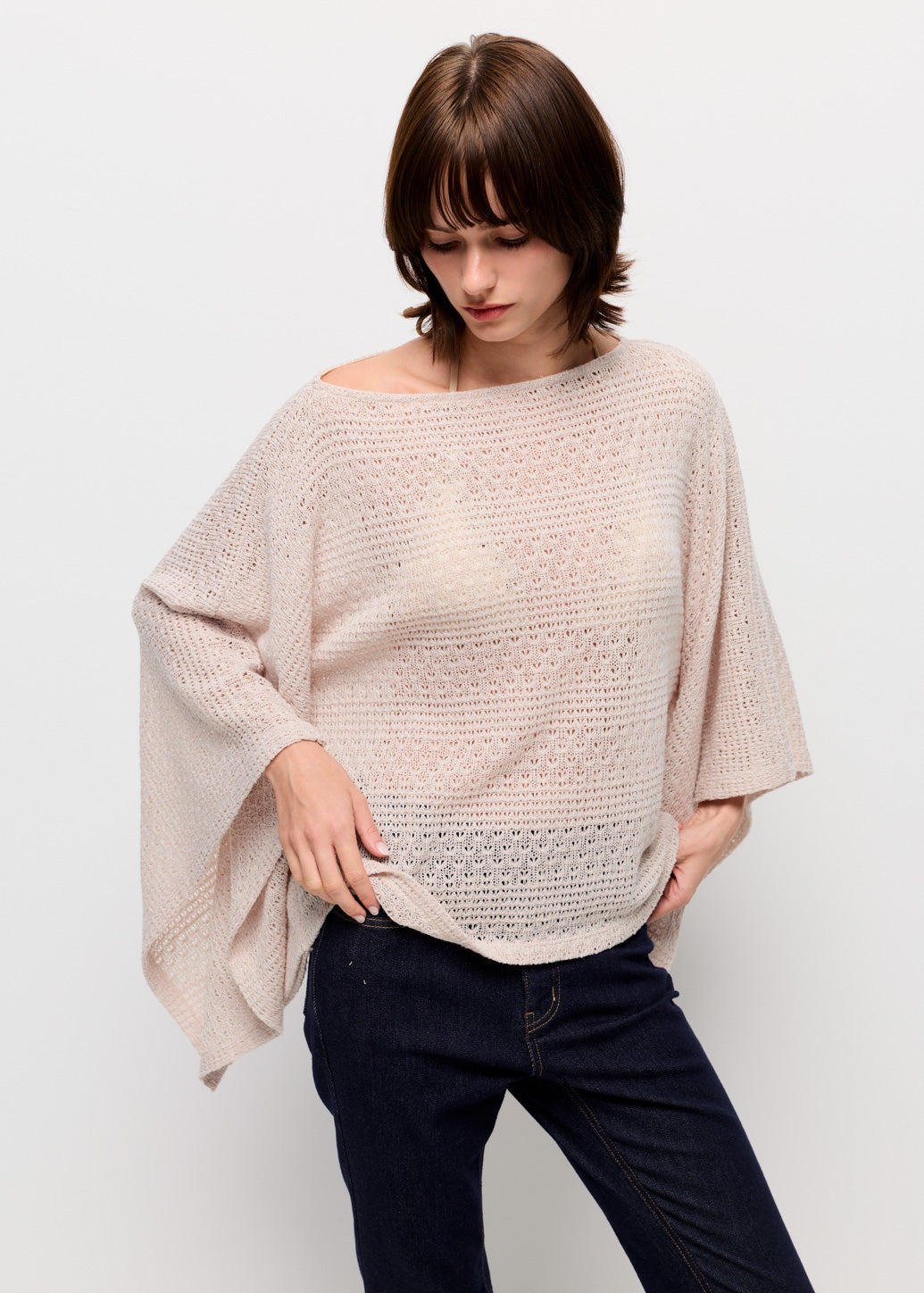 CREAM OVERSIZED TUNIC TOP