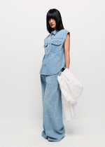 LIGHT WIDE-LEG JEANS
